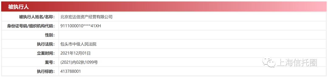 图：北京宏达信资产被执行信息